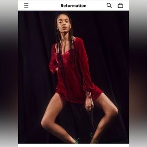 Reformation Chestnut Dress - Rhubarb